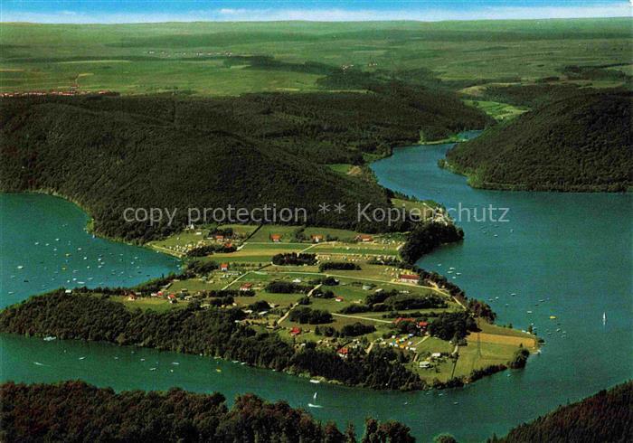 Scheid Halbinsel Waldeck-Frankenberg Hessen Fliegeraufnahme