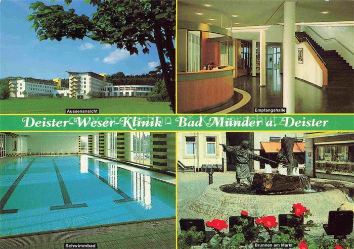 Bad Muender Deister-Weser-Klinik Empfangshalle Schwimmbad Brunnen am Markt