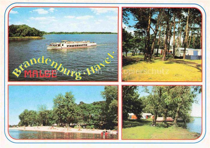 BRANDENBURG  HAVEL Fahrgastschiff Plauer See Campingplatz Breitlingsee Badestell
