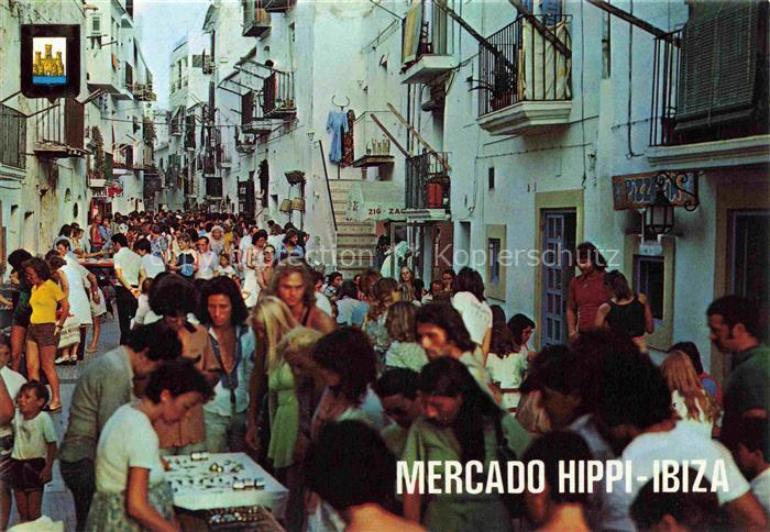 IBIZA Islas Baleares ES Marcado Hippi Calle Mayor