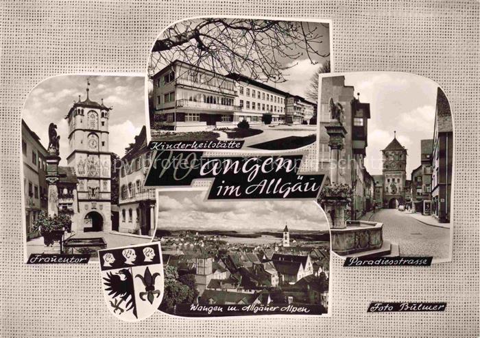 Wangen Allgaeu Bayern Frauentor Kinderheilstaette Paradiesstrasse Stadtpanorama