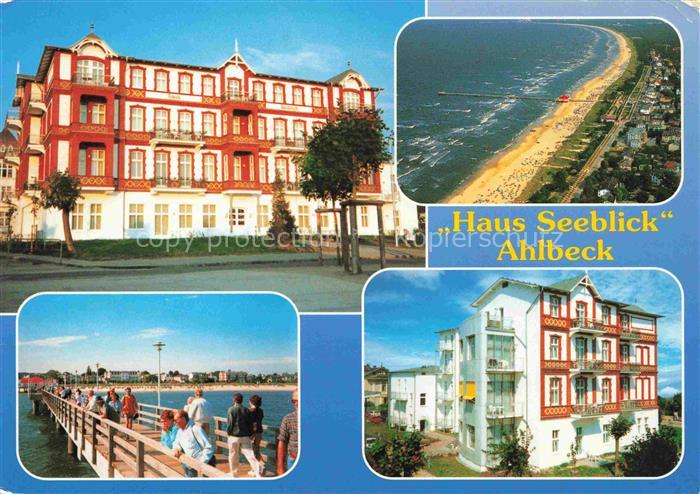 AHLBECK HERINGSDORF Insel Usedom Ostseebad Haus Seeblick Seebruecke Kuestenpanor