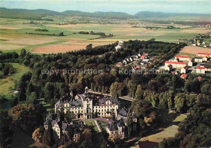 Bueckeburg Schaumburg Niedersachsen Panorama Schloss mit Mausoleum