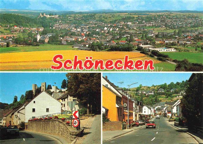 Schoenecken Panorama Luftkurort Naturpark Nordeifel Hauptstrasse