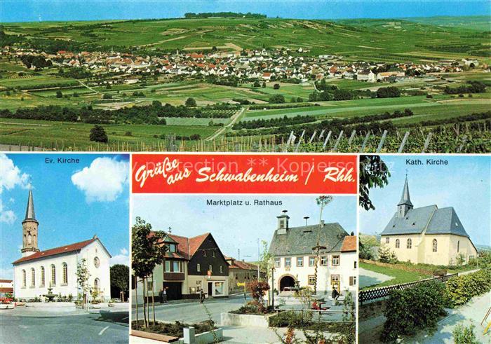 Schwabenheim Panorama Kirche Marktplatz Rathaus