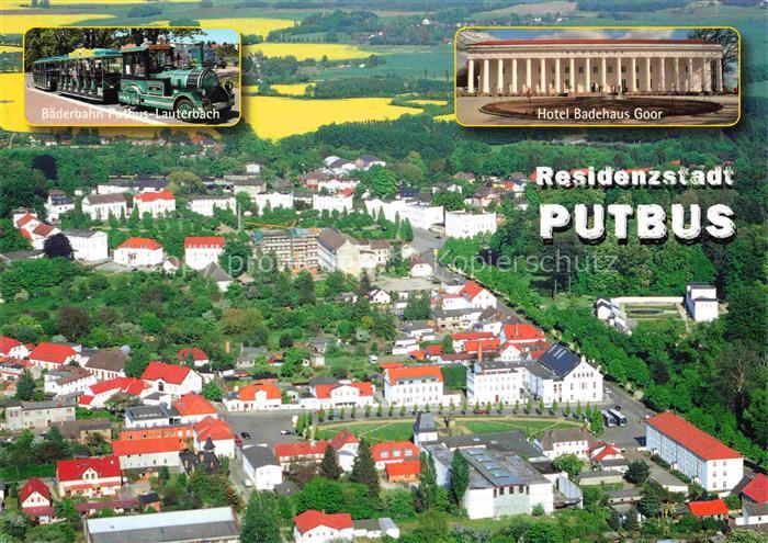 Putbus Ruegen Panorama Residenzstadt Luftaufnahme Baederbahn Hotel Badehaus Goor