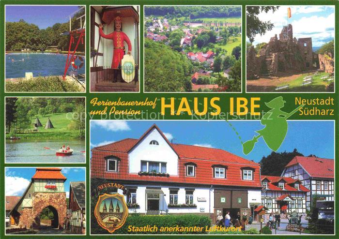 Neustadt Harz Ferienbauernhof Pension Haus Ibe Freibad See Stadttor Ortszentrum