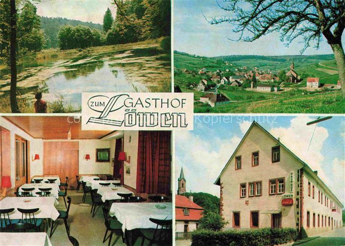 Rothenbuch Gasthaus Pension zum Loewen Gastraum Partie am See Panorama