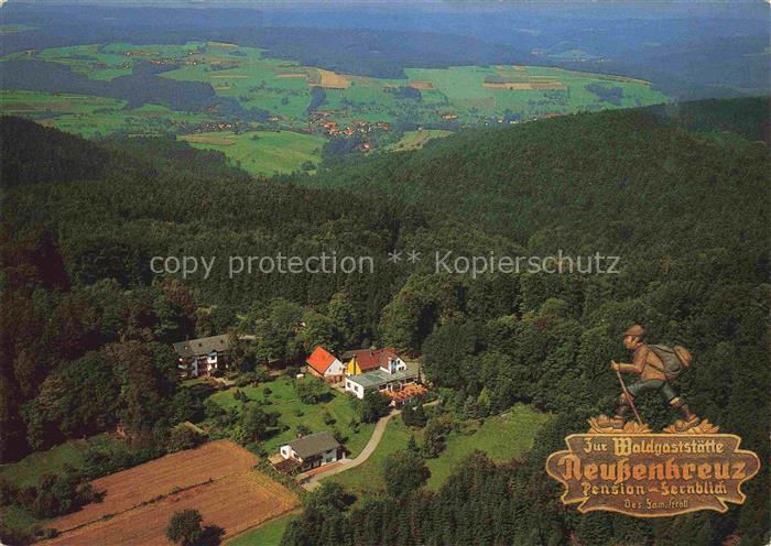 Sensbachtal Waldgasthof Pension Reussenkreuz Wegweiser