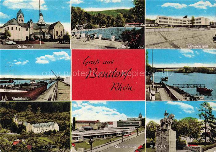 Bendorf Rhein Mayen-Koblenz Rheinland-Pfalz Kirchplatz Schwimmbad Gymnasium Rhei