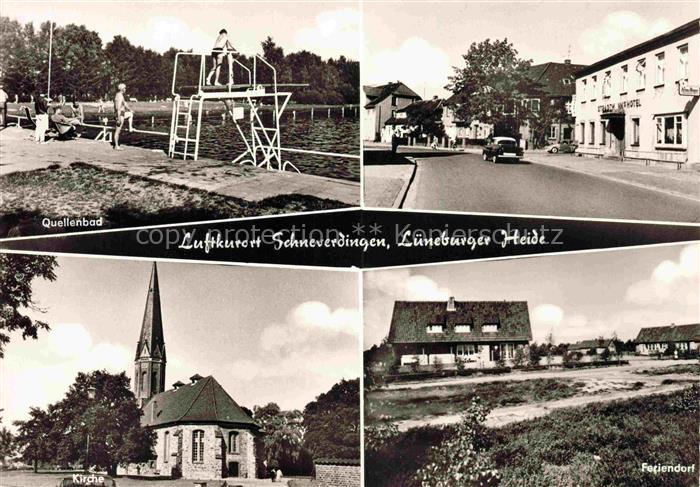 Schneverdingen Quellenbad Freibad Hauptstrasse Kirche Feriendorf