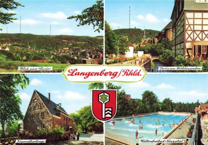 Langenberg Rheinland Panorama Blick zum Sender Muehlengraben Jugendherberge Well