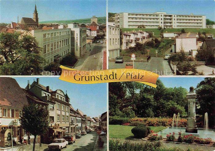 Gruenstadt Rheinland-Pfalz Teilansichten Park Denkmal