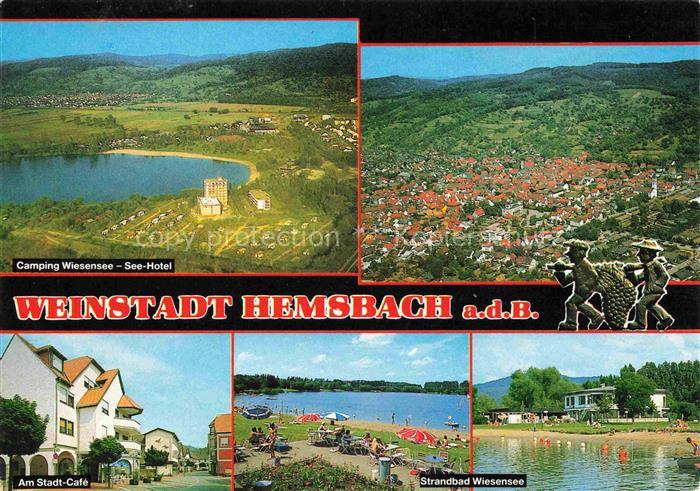 Hemsbach Bergstrasse Panorama Camping Wiesensee Seehotel Luftaufnahmen Stadtcaf