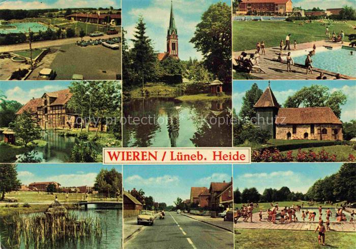 Wieren Teilansichten Kirche Freibad