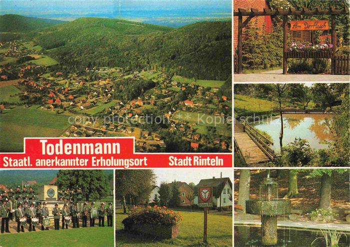 Todenmann Panorama Erholungsort Luftaufnahme Am Dorfteich Park Brunnen Gedenkste