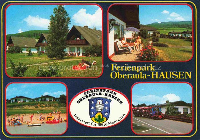 Oberaula Ferienpark Oberaula-Hausen im Knuellgebirge Badestrand Touristenzug