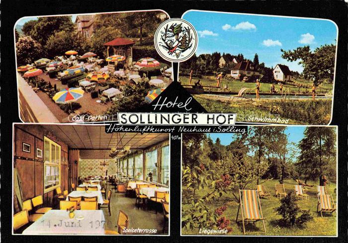 Neuhaus Solling Hotel Sollinger Hof Café Garten Schwimmbad Liegewiese