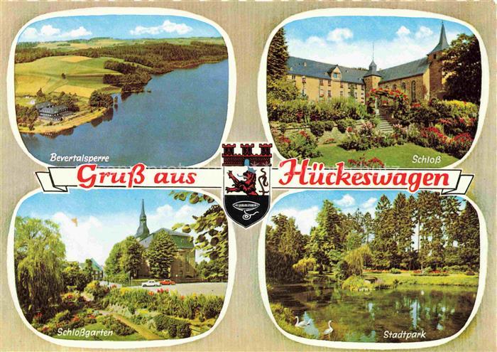 Hueckeswagen Bevertalsperre Luftaufnahme Schloss Schlossgarten Stadtpark