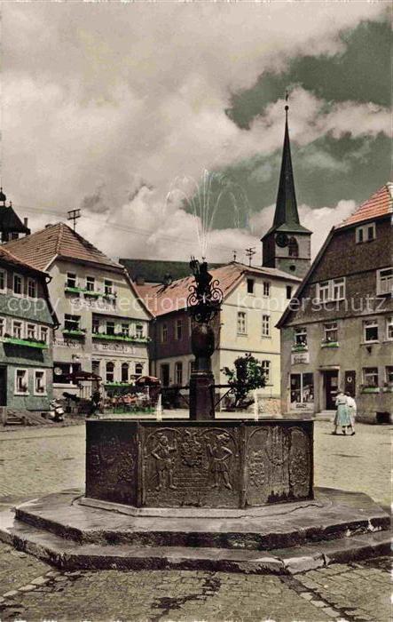 Bischofsheim Rhoen Marktplatz Brunnen