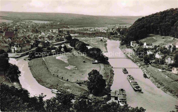 Hann Muenden Hannoversch Muenden Goettingen Dreifluessestadt Blick vom Dingelste