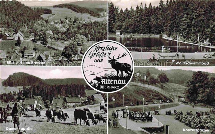 Altenau Harz Brockenblick Waldschwimmbad Damenkapelle Konzertgarten
