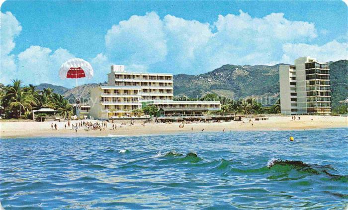 Acapulco Mexico New Sport of Parachutism and Costero Hotel