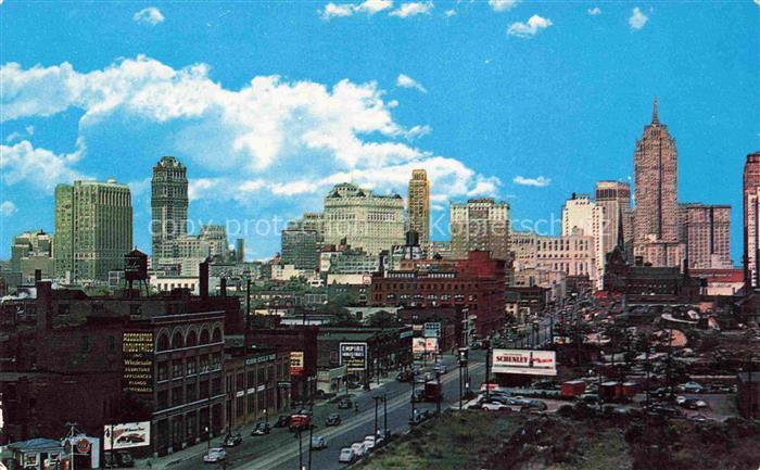 Detroit Michigan USA Skyline