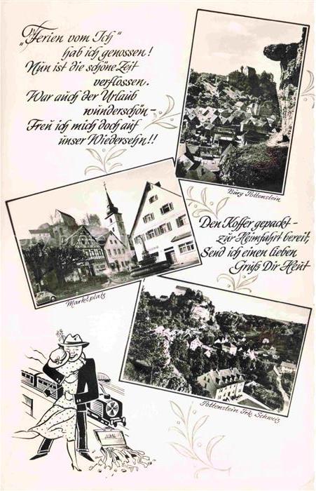 Pottenstein Oberfranken Burg Pottenstein Marktplatz Fraenkische Schweiz