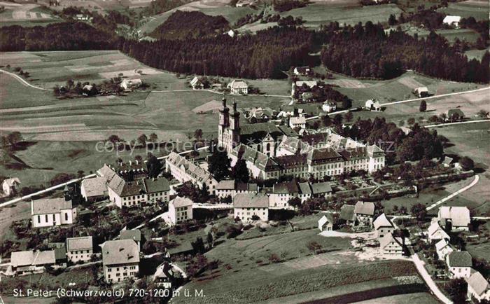 St Peter Schwarzwald Kloster Kirche Fliegeraufnahme