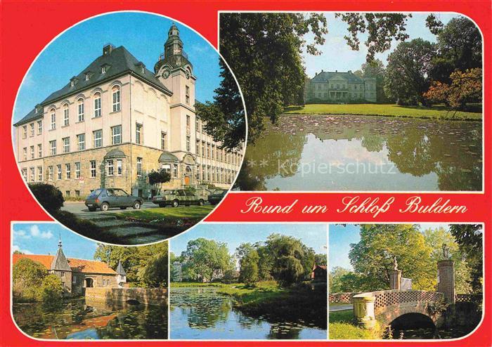 Buldern Duelmen Schloss Buldern Schlossteich Park Bruecke