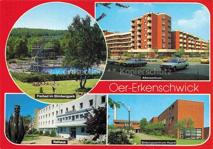 Oer-Erkenschwick Freibad im Stimbergpark Altenzentrum Rathaus Bildungszentrum Ha