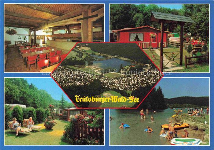 Hagen Teutoburger Wald Gasthaus Teutoburger Wald See Fliegeraufnahme Badespass