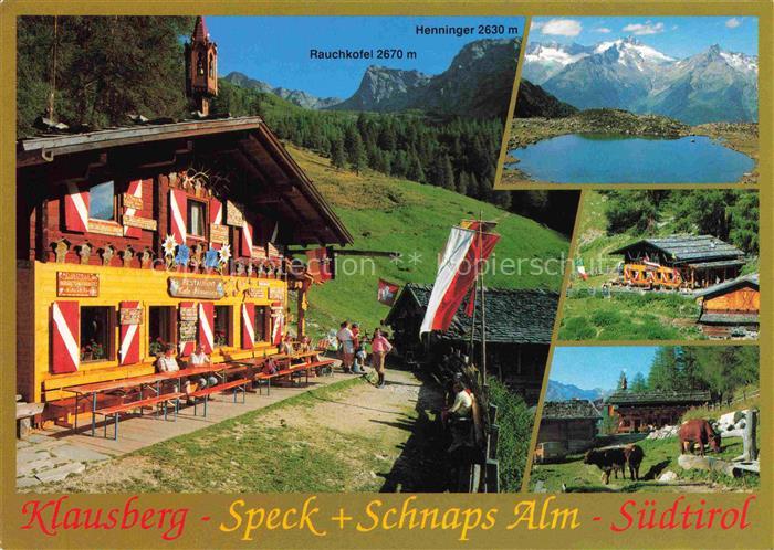 Klausberg Ahrntal Valle Aurina Suedtirol IT Bergrestaurant Speck und Schnaps Alm