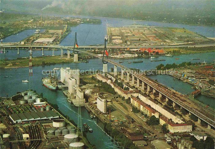 HAMBURG  CITY Koehlbrandbruecke Fliegeraufnahme