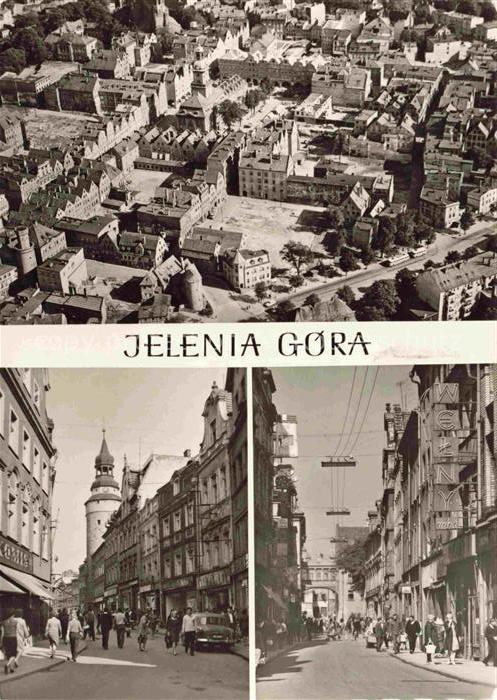 JELENIA GORA Hirschberg Schlesien PL Fliegeraufnahme Strassenpartien