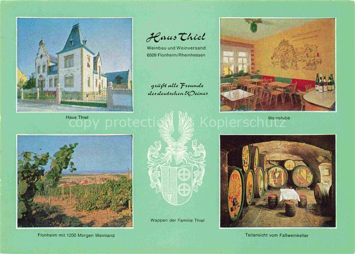 Flonheim Haus Thiel Weinstube Weinreben Fassweinkeller Familienwappen