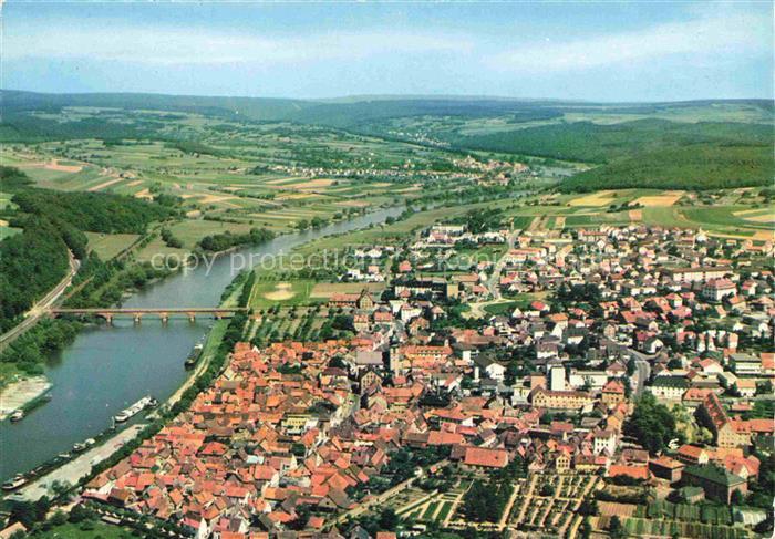 Marktheidenfeld Main-Spessart Bayern Fliegeraufnahme Mainpartie