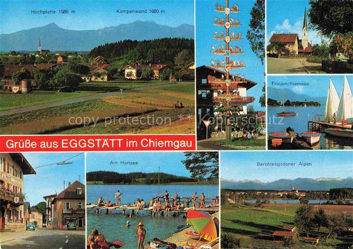 Eggstaett Oberbayern Hochplatte Kampenwand Maibaum Am Harthsee Berchtesgadener A