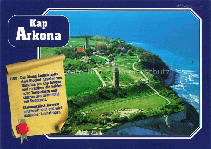 Kap Arkona Putgarten Ruegen Fliegeraufnahme mit Leuchtturm
