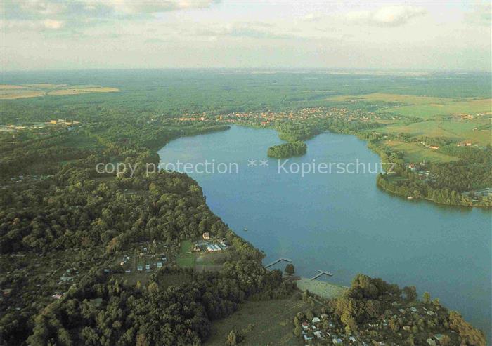 Wuthenow Neuruppin Brandenburg Fliegeraufnahme mit Ruppiner See und Lanke