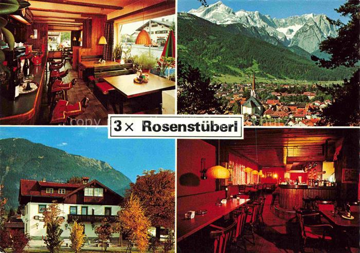 GARMISCH-PARTENKIRCHEN Bayern 3 x Rosenstueberl Diskothek Pension Bar