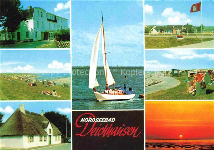 Deichhausen Buesum Nordseebad Hotel Strandpartien Promenade Reetdachhaus