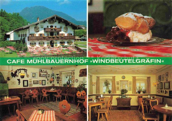 Ruhpolding Bayern Cafe Muehlbauernhof Windbeutelgraefin Gastraeume