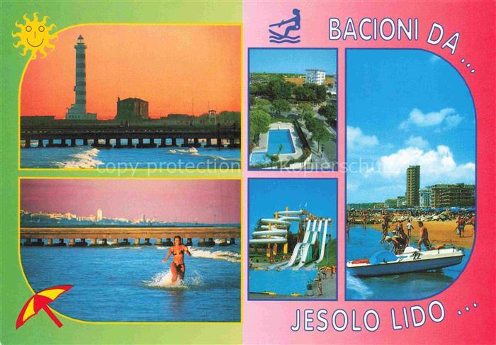 Jesolo Lido Iesolo Veneto IT Leuchtturm Strand Pool Wasserrutsche