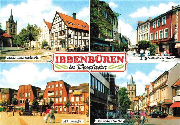 Ibbenbueren NRW An der Christuskirche Heumarkt Muensterstrasse Grosse Strasse
