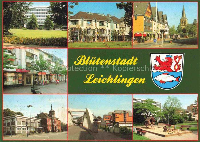 Leichlingen Rheinland Orts und Teilansichten Bruecke Kirche Spielplatz