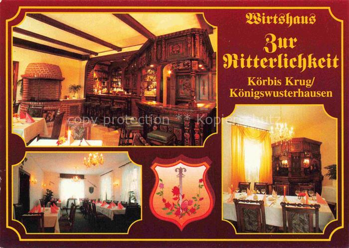 Koerbiskrug Wirtshaus Zur Ritterlichkeit Bar Gastraeume