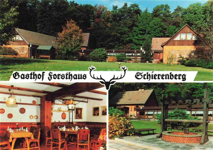 Fuenfeichen Schlaubetal Brandenburg Gasthof Forsthaus Schierenberg Gastraum Brun