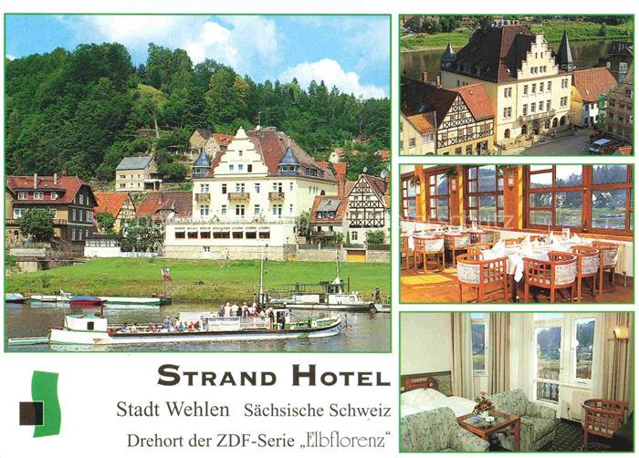 Wehlen Sachsen Strand Hotel Stadt Wehlen Gastraum Zimmer Fahrgastschiff